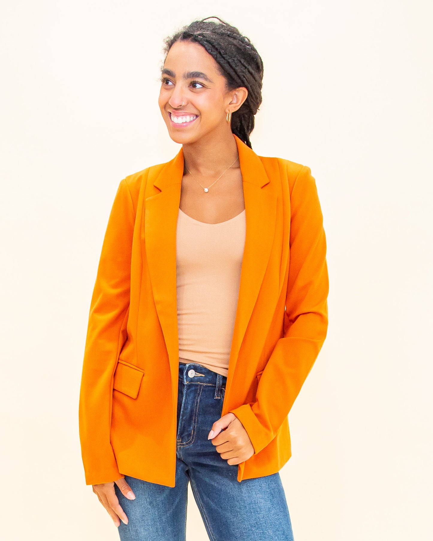 Star Of The Show Blazer in Mustard (8775055376635)