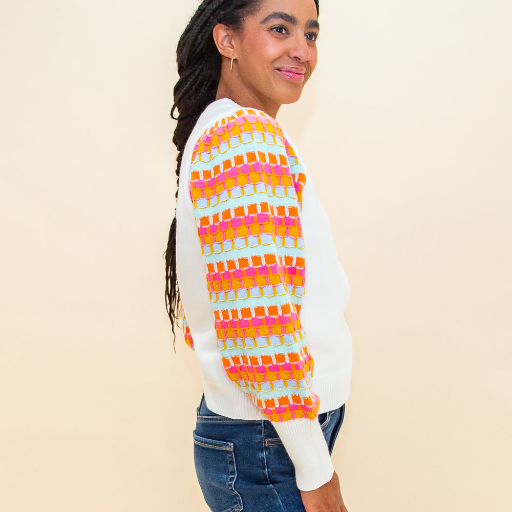 Spark of Joy Sweater in White (8774417711355)