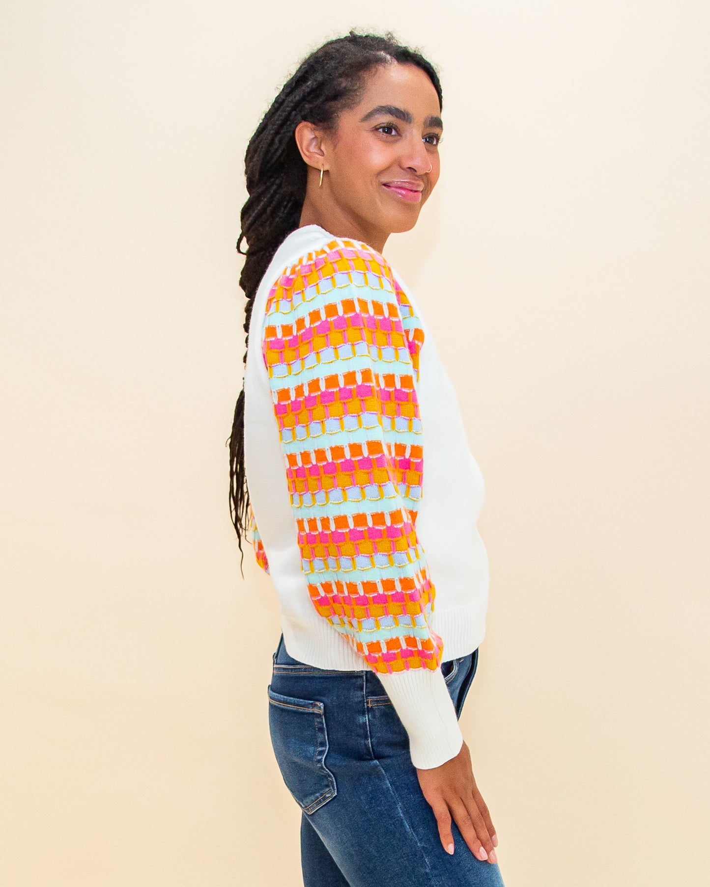 Spark of Joy Sweater in White (8774417711355)