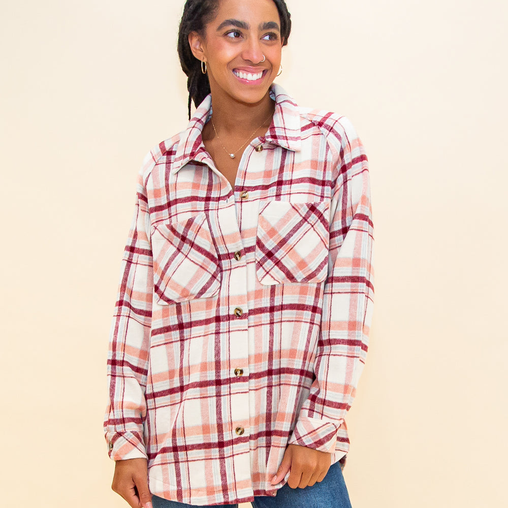 Pretty Please Plaid Top in Pink (8327186710779)