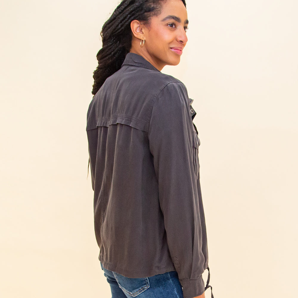 Cool Days Utility Jacket in Charcoal (8768867598587)