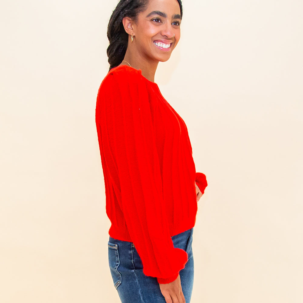 Cozy In Crimson Sweater in Red (8770501345531)