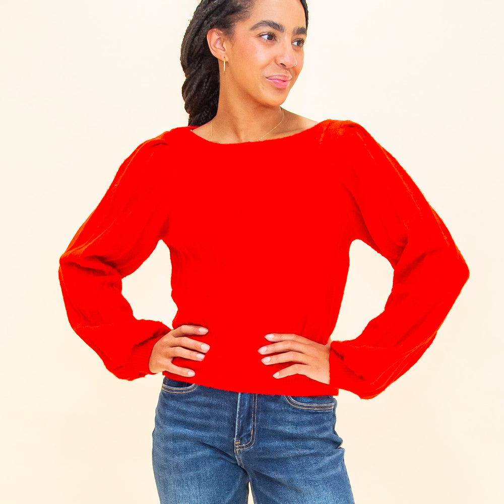 Cozy In Crimson Sweater in Red (8770501345531)