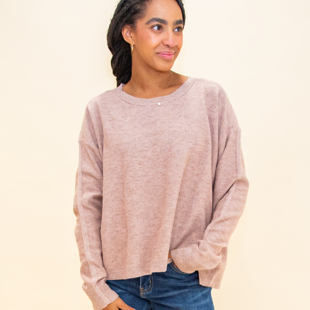 You're Blushing Sweater in Dusty Rose (8768868319483)