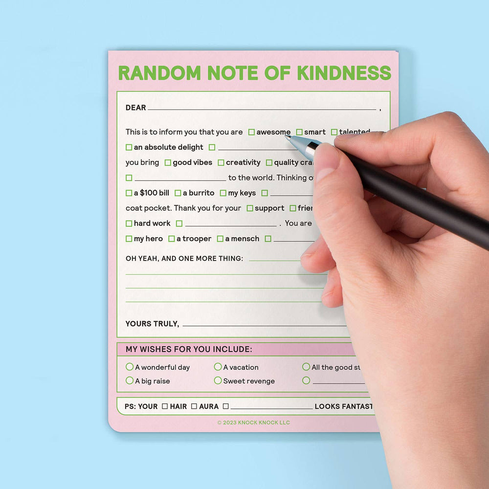 
                  
                    Random Note of Kindness Nifty Note Pad (Pastel Version) (8907322884347)
                  
                