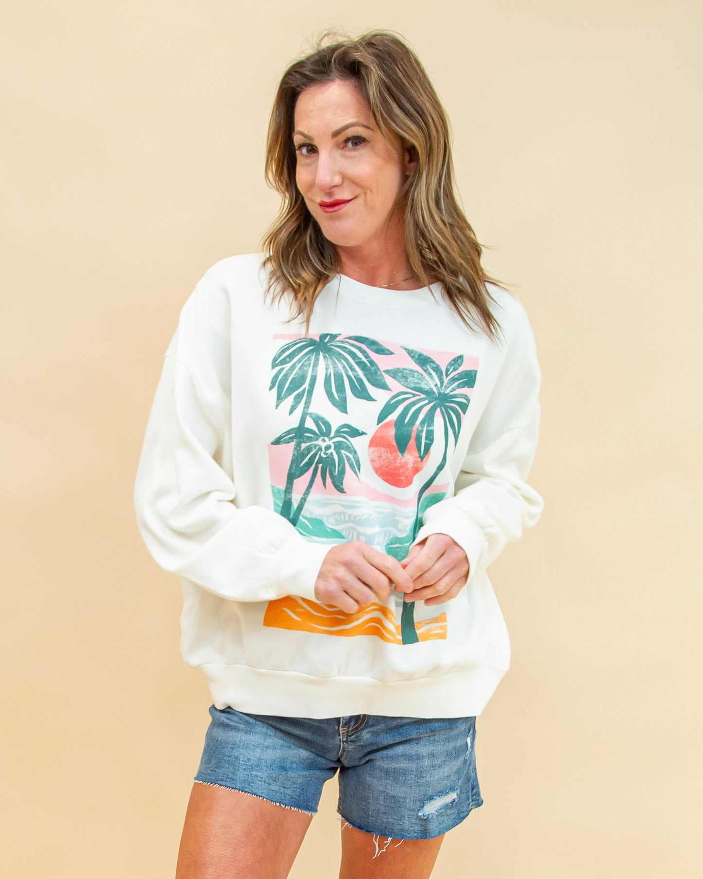 High Tide Sunday Sweatshirt in Sea Salt (8977990025467)