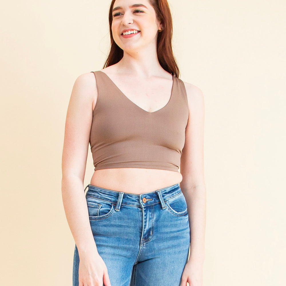 All This Time Crop Top in Deep Taupe (8589874725115)
