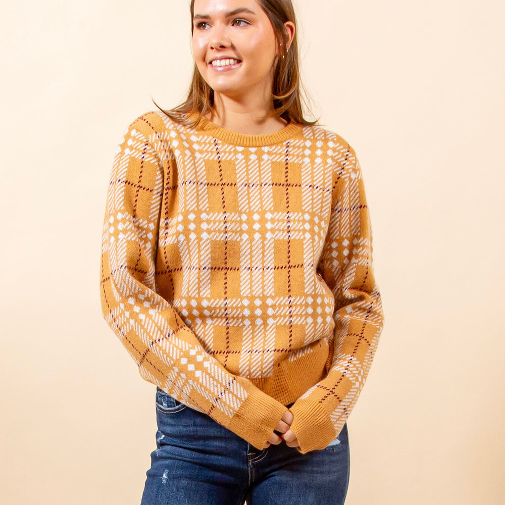 Warm Greeting Sweater in Mustard (8245745615099)