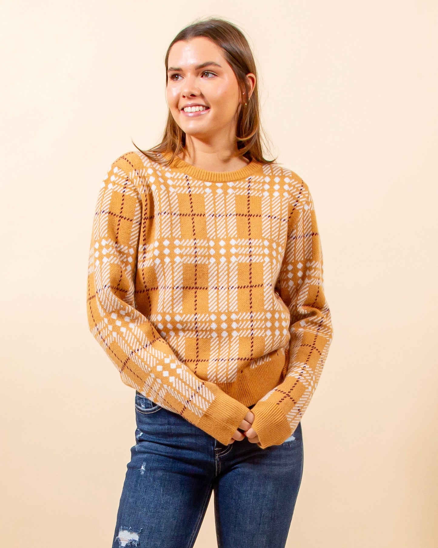 Warm Greeting Sweater in Mustard (8245745615099)