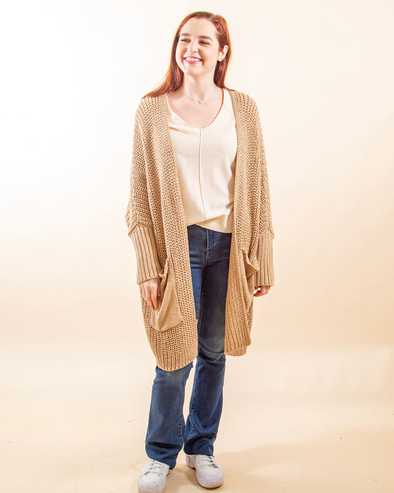 Cozy Comes First Cardi in Taupe (8157317857531)