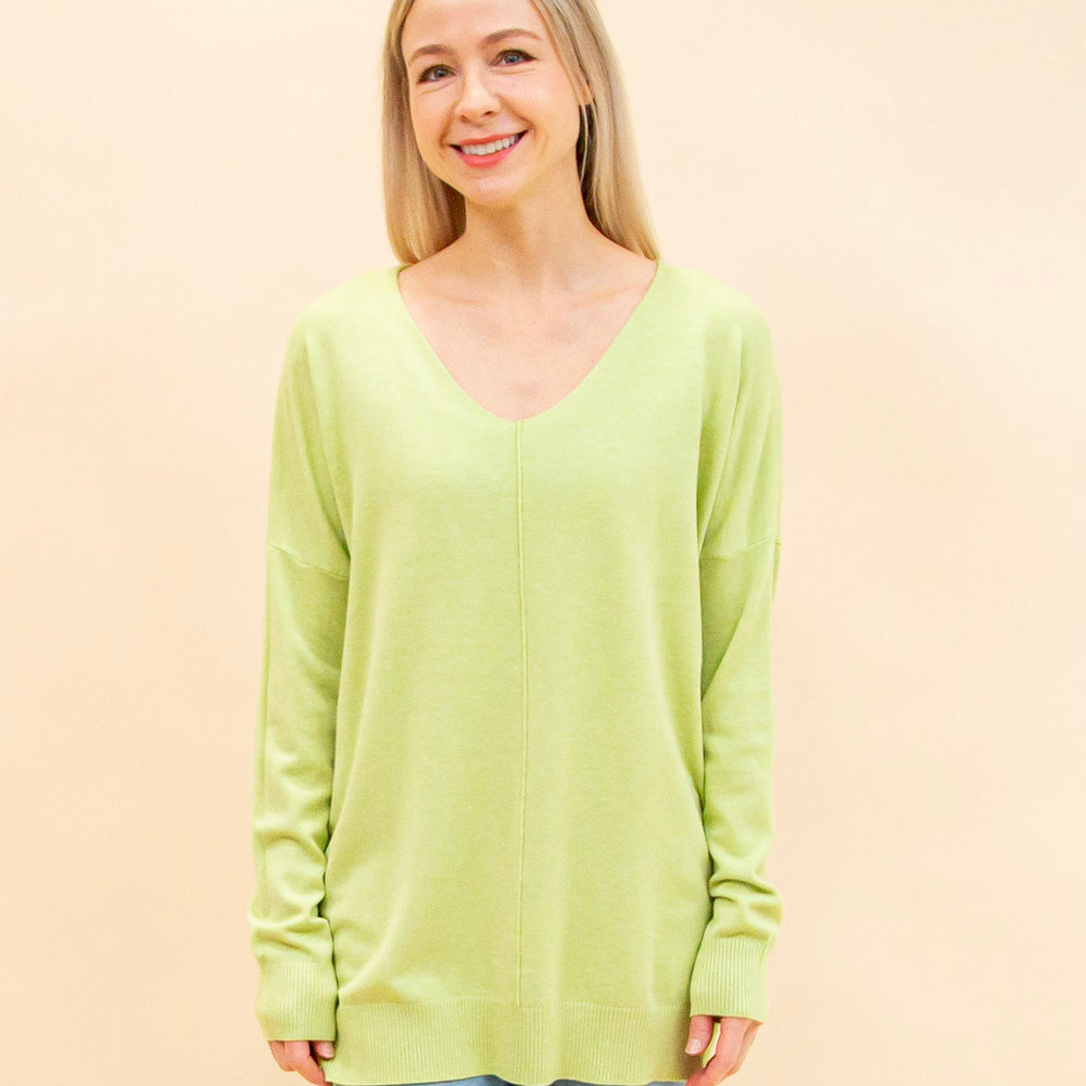 
                  
                    Go Your Own Way Sweater in Heather Matcha Green (8904839266555)
                  
                