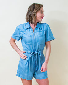  Catch Me If You Can Romper in Chambray (8157756752123)