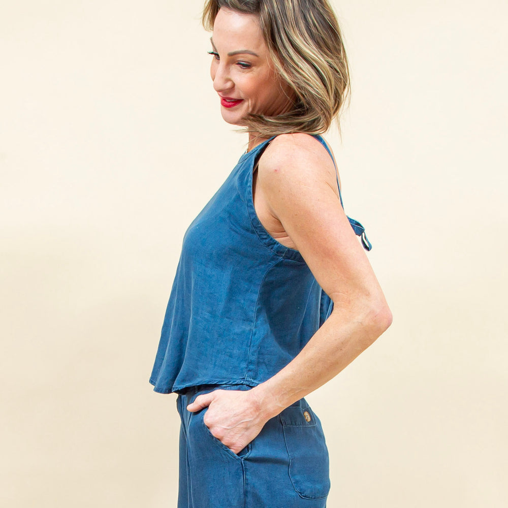 Catch the Breeze Tank in Chambray (8955518288123)