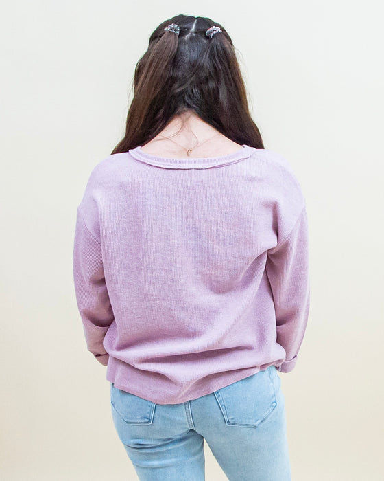 Ready To Chill Sweater in Mauve (8327071138043)