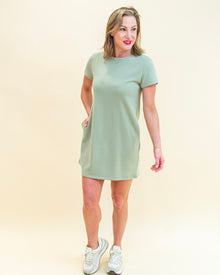  Girl on the Go Dress in Sage (8330507616507)