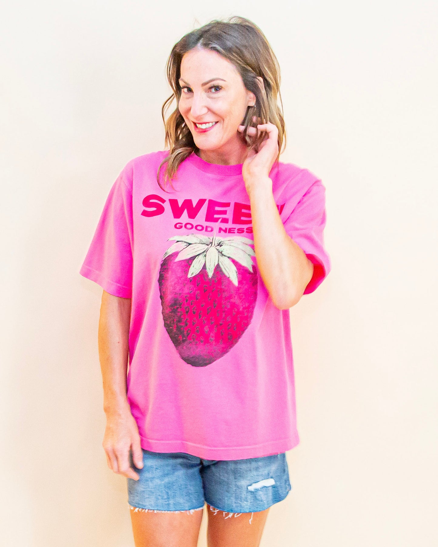 Harvest Vintage Wash Tee in Strawberry (9033029189883)