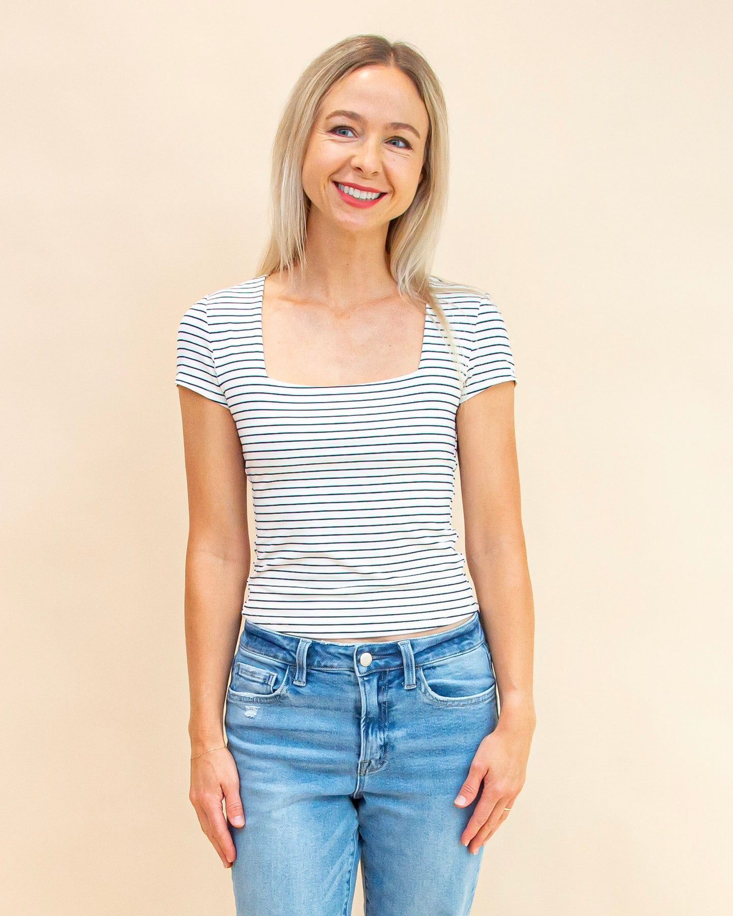 Keeping it Classic Top in Dark Navy (9065160802555)