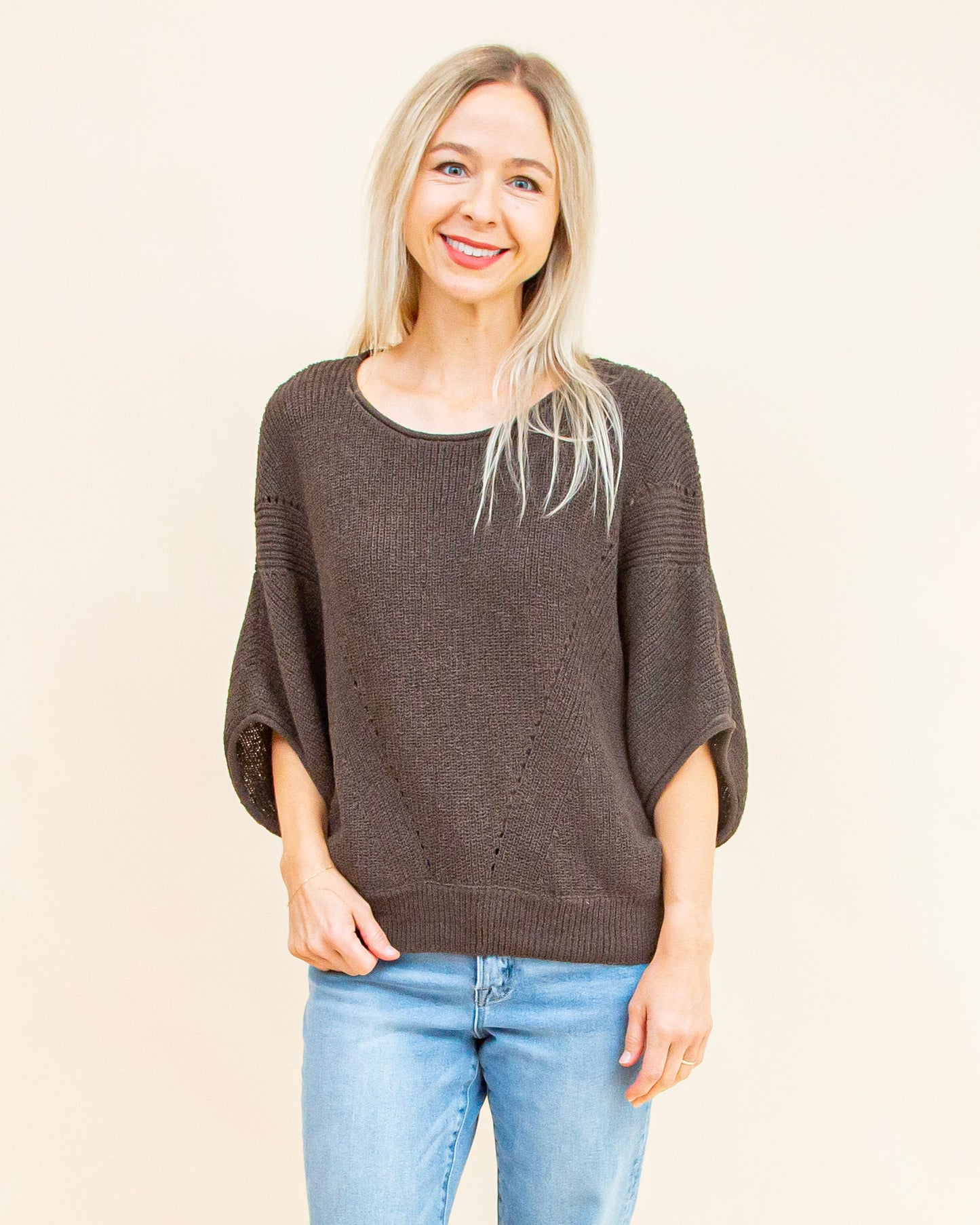Walk This Way Sweater in Warm Charcoal (9063348797691)