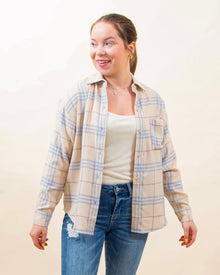  River Plaid Button Up in Birch (8146324586747)