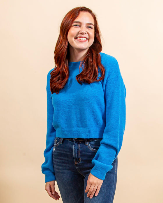 Totally Yours Sweater in Turquoise (8154930774267)