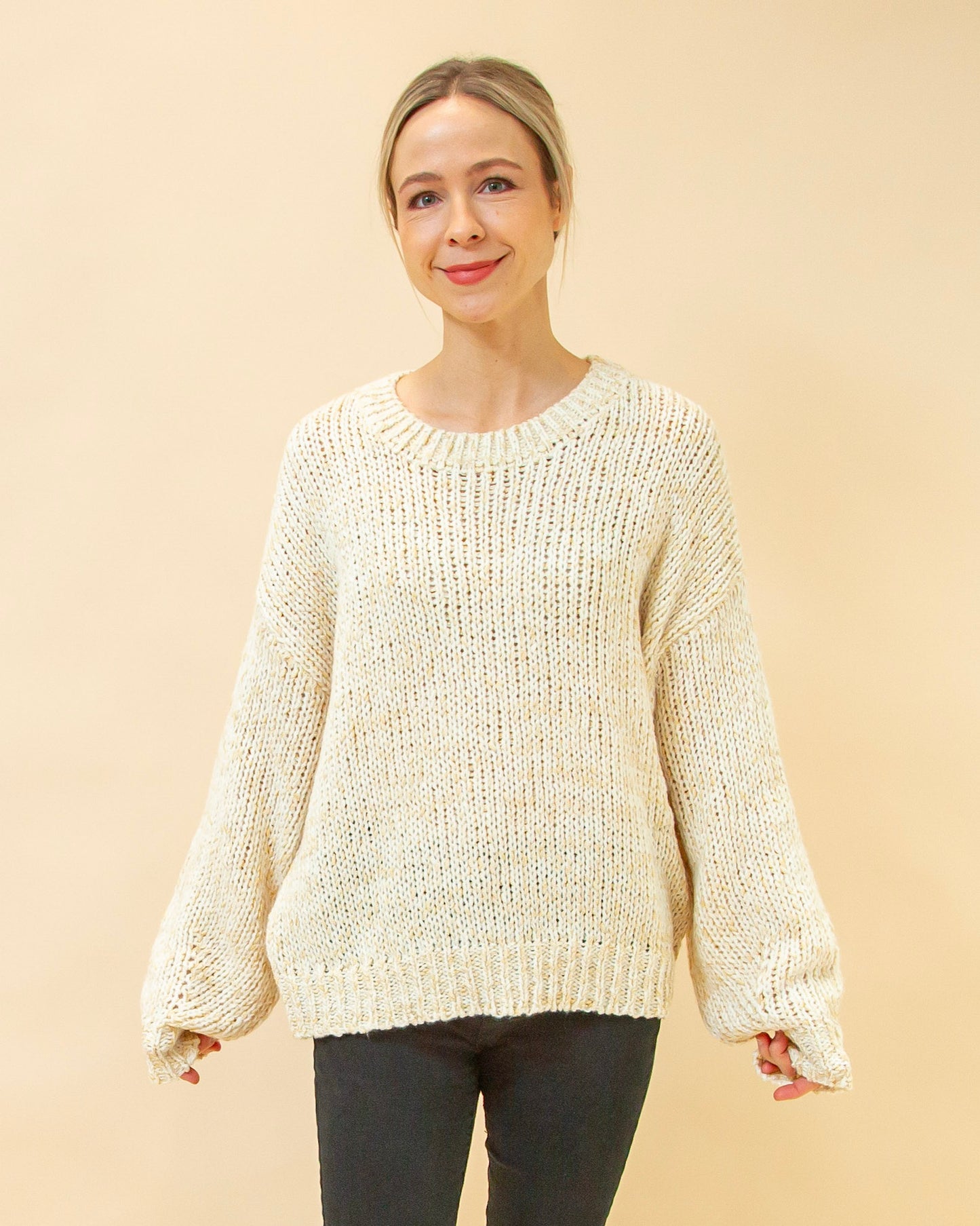 Keep You Calm Sweater in Cream (8931699392763)