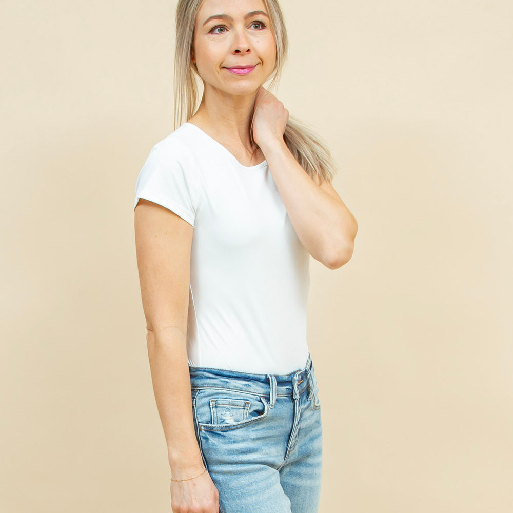 Smooth Operator Bodysuit in White (8965988581627)
