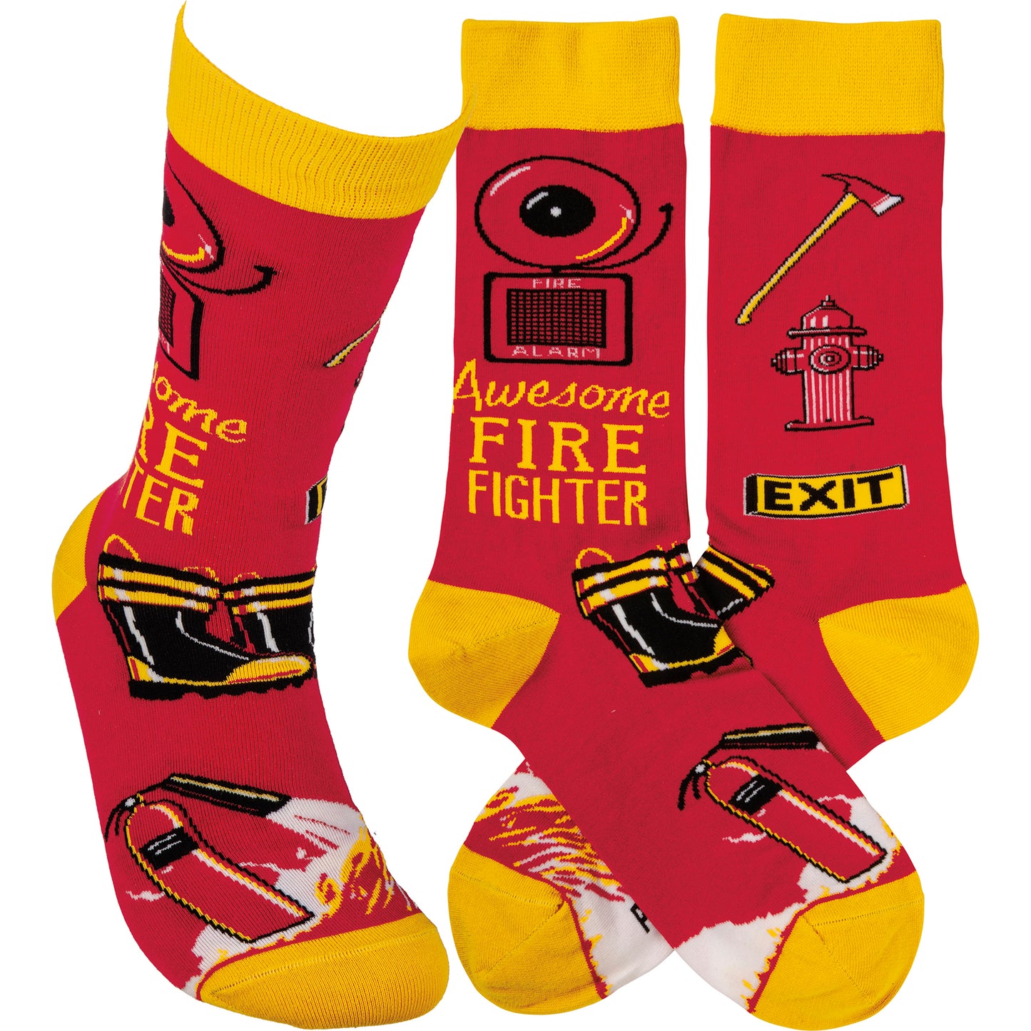 Awesome Fire Fighter Socks (8234290479355)