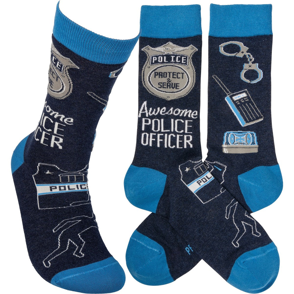 Awesome Police Officer Socks (8288242401531)