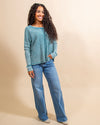 Cuddle Up Comfort Top in Dusty Teal (8176635379963)