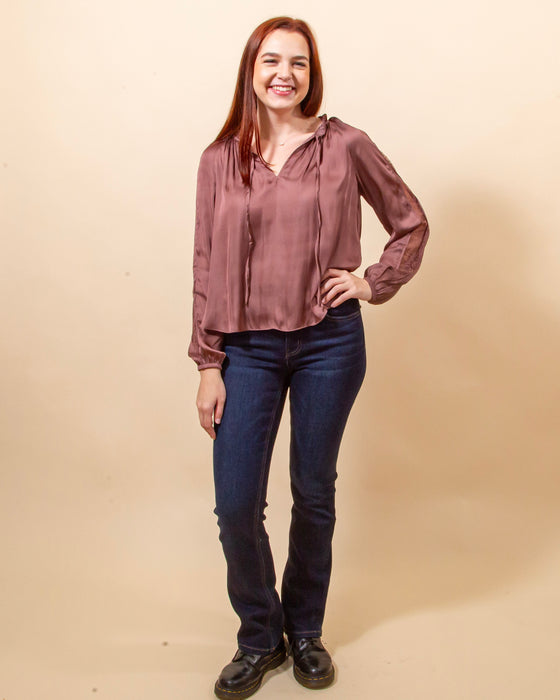 Evening Elegance Top in Cocoa (8157299474683)