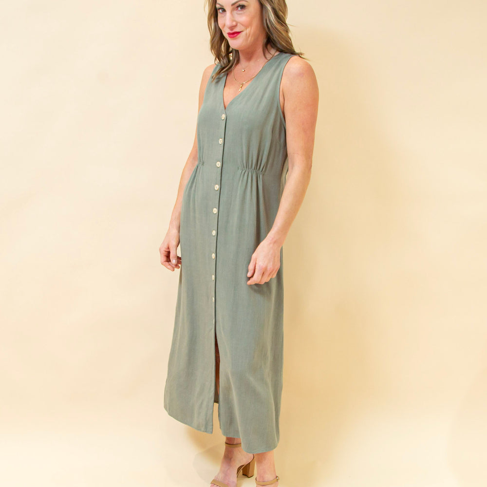 One Step Away Dress in Olive (8940314132731)