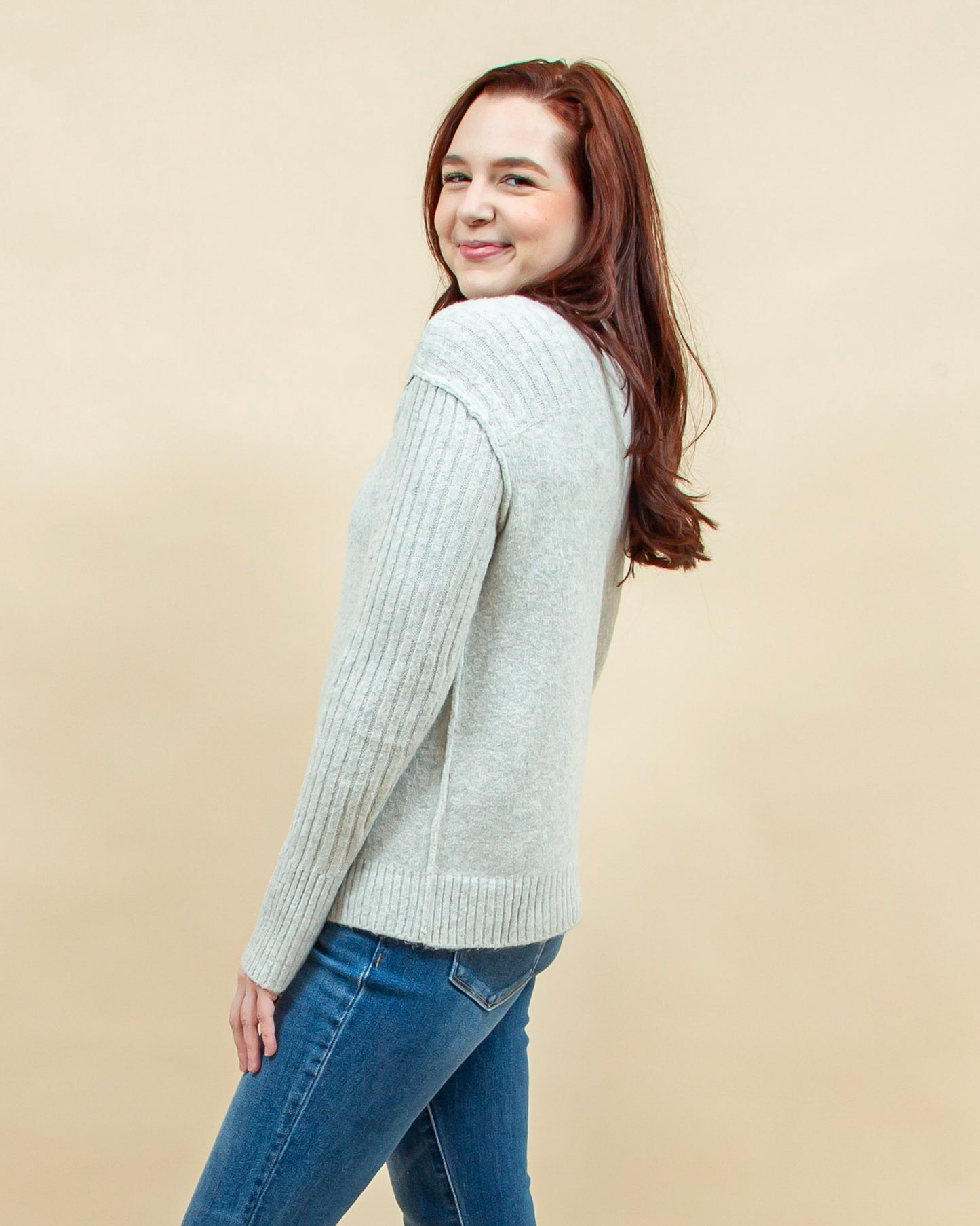 Silver Lining Sweater in Light Heather Grey (8941296025851)