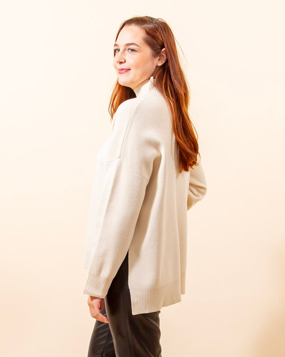 Elegantly Cozy Sweater in Cream (8154987331835)