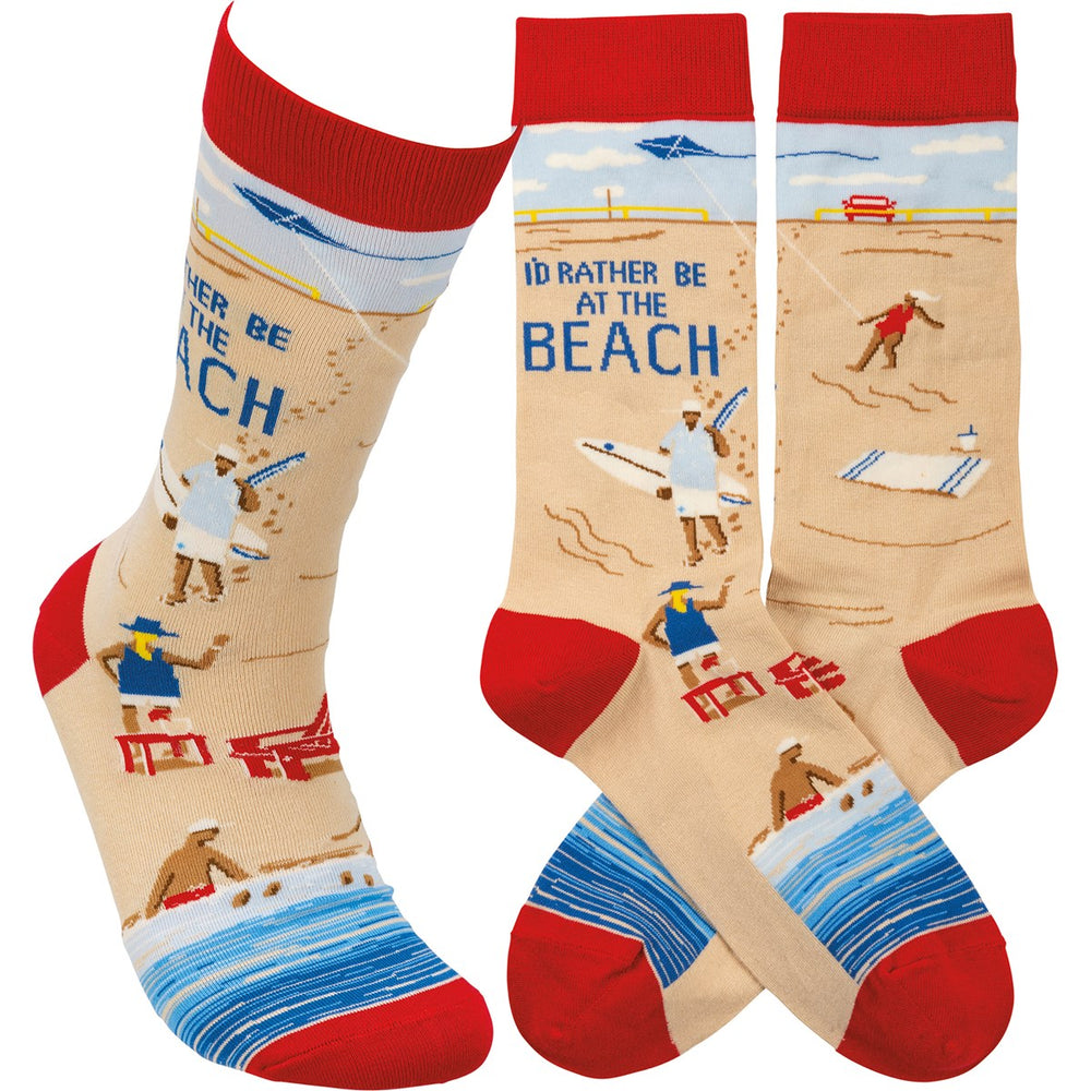 Id Rather Be At The Beach Socks (8288240500987)