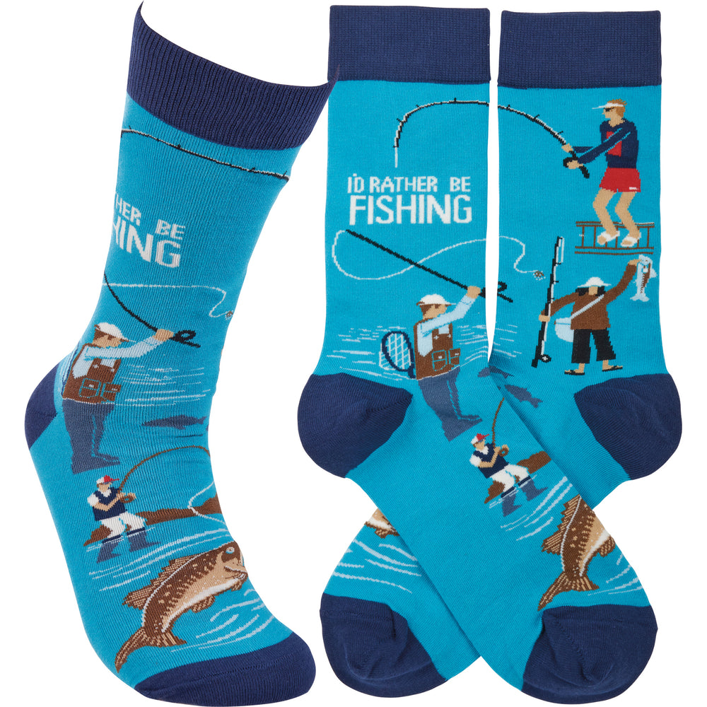 Rather Be Fishing Socks (8192339575035)