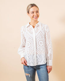  Wait & See Blouse in White (8157756719355)