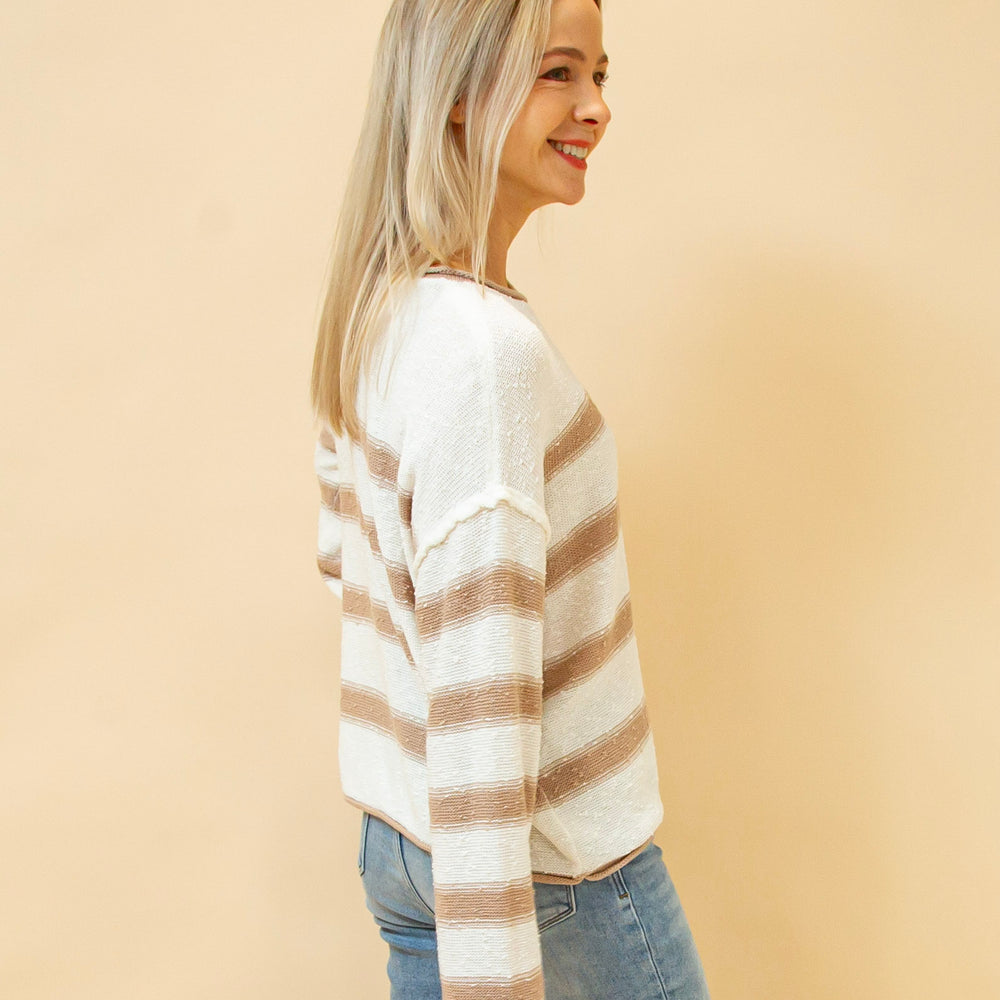 
                  
                    Follow Along Stripe Sweater in Poppy (8931860873467)
                  
                