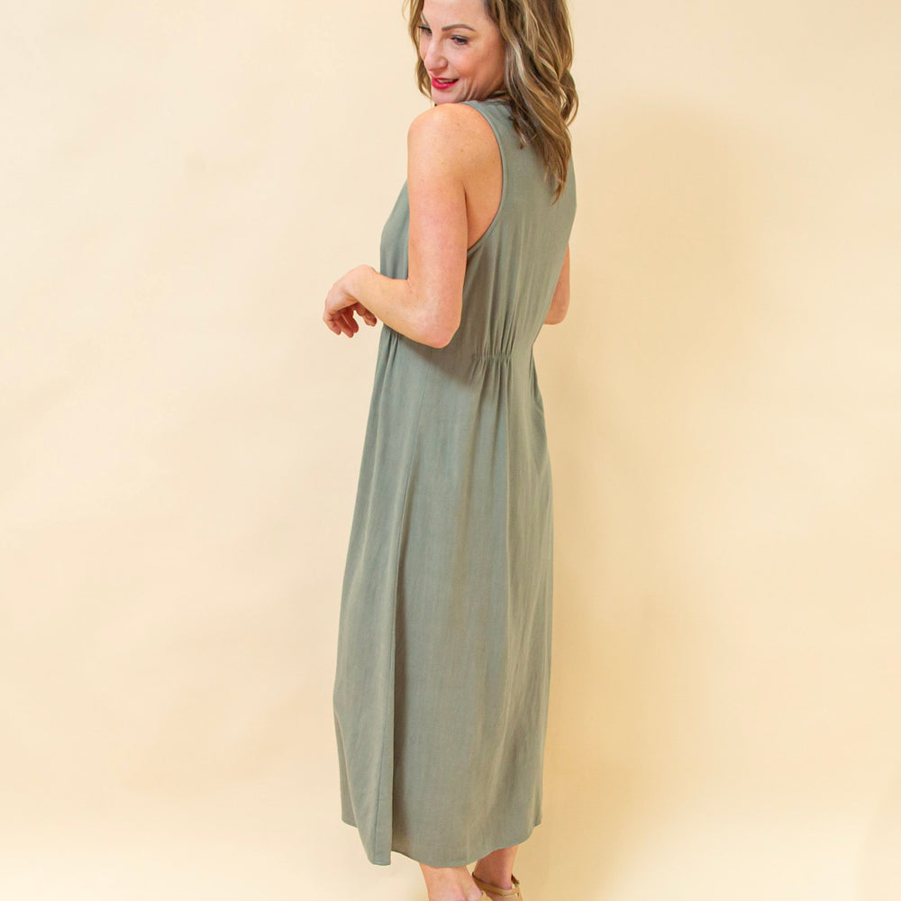 One Step Away Dress in Olive (8940314132731)