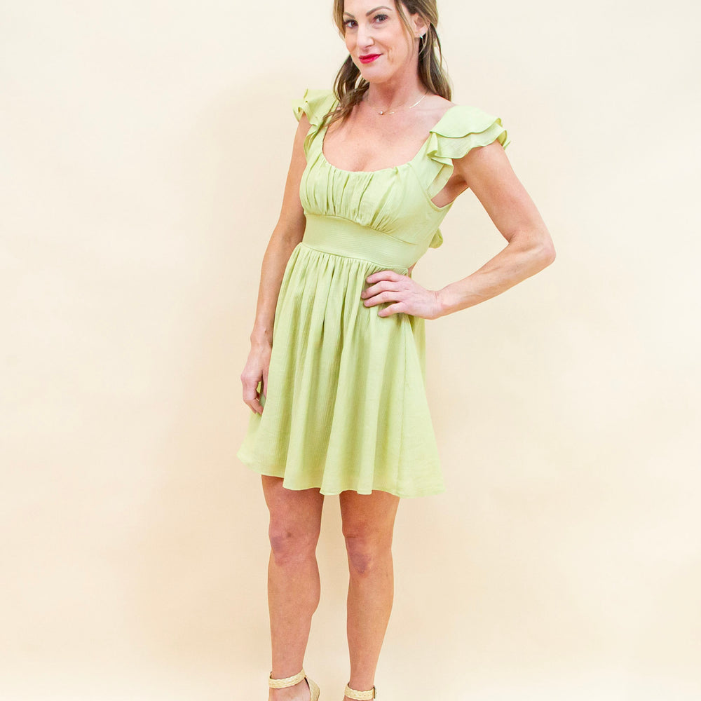 Let's Getaway Dress in Light Kiwi (8955518681339)