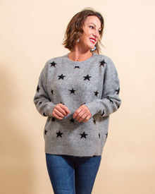  Star Filled Sky Sweater in Grey (8158789992699)