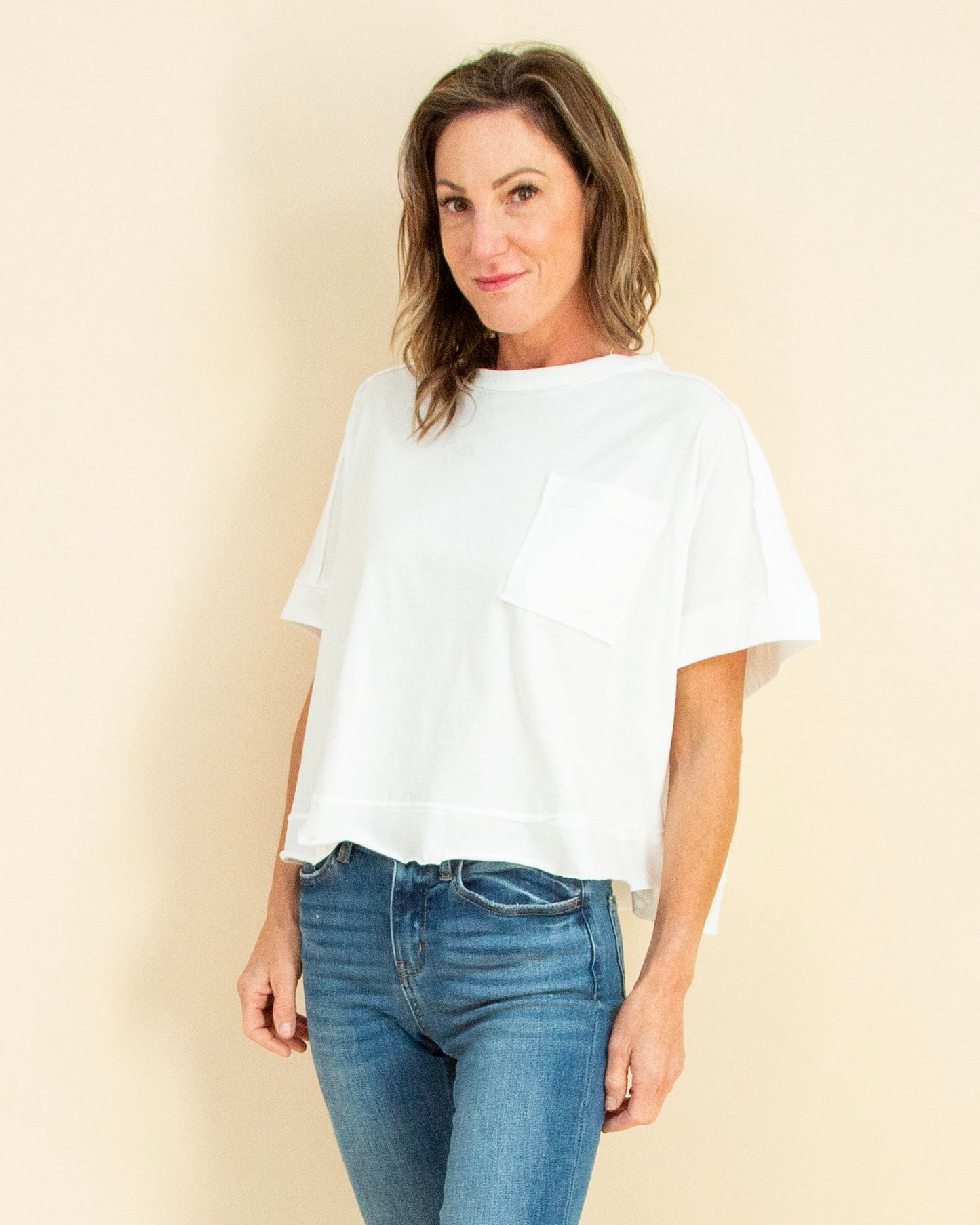 Can't Go Wrong Crop Tee in White (9108255768827)
