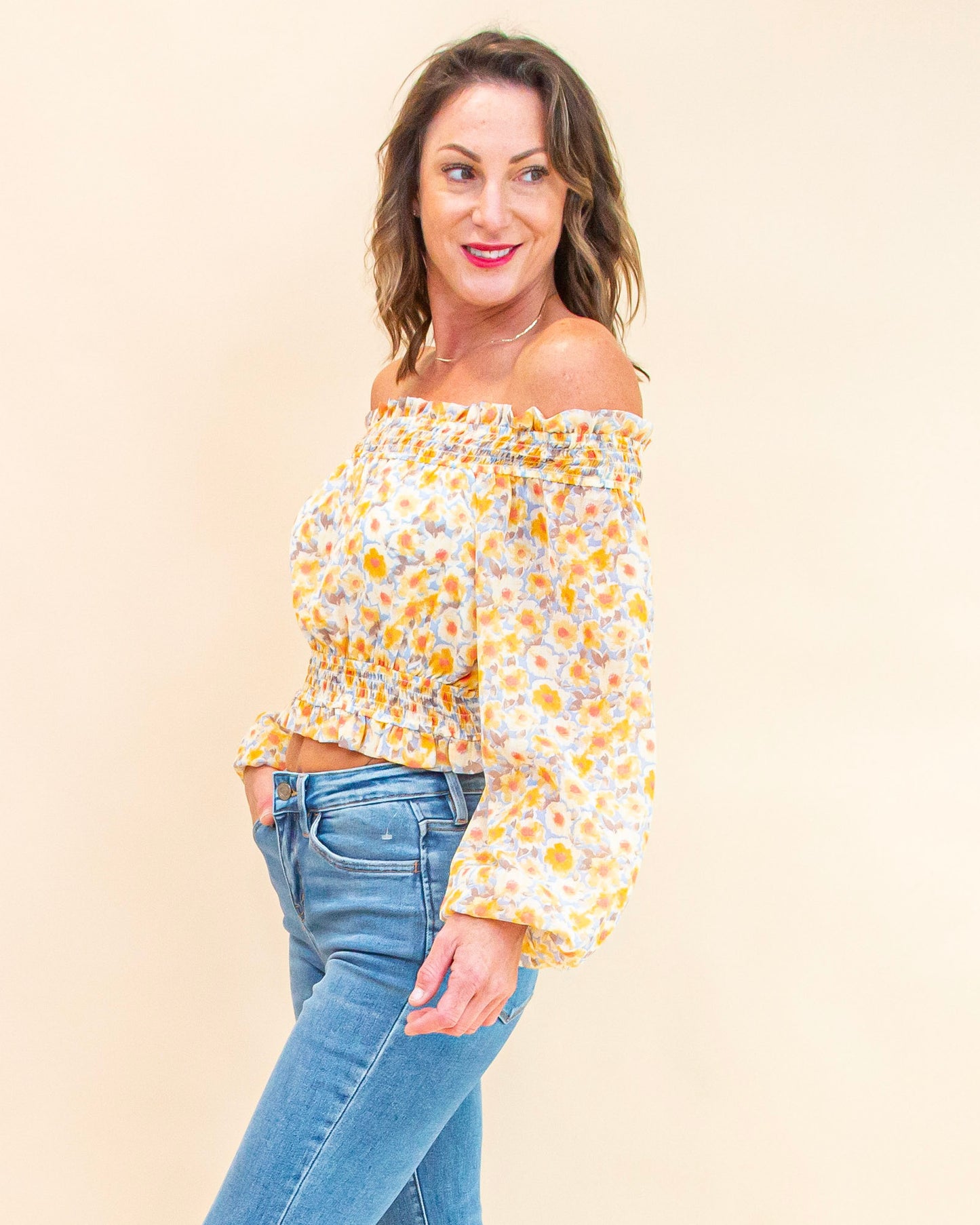 Picked for You Blouse in Sunshine (9063348863227)