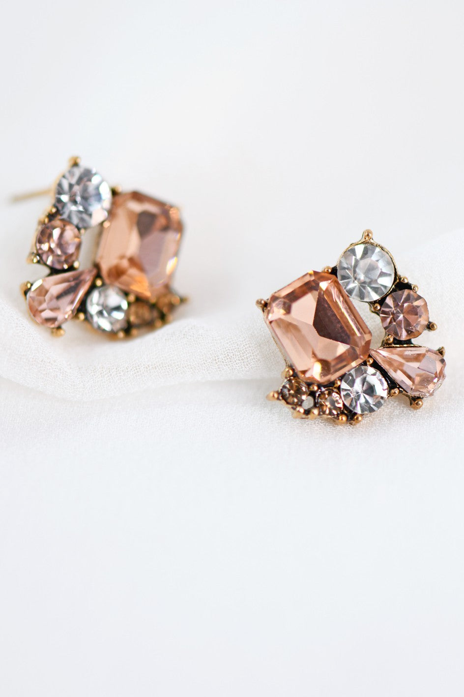 Crystal Stud Earrings (8349385588987)