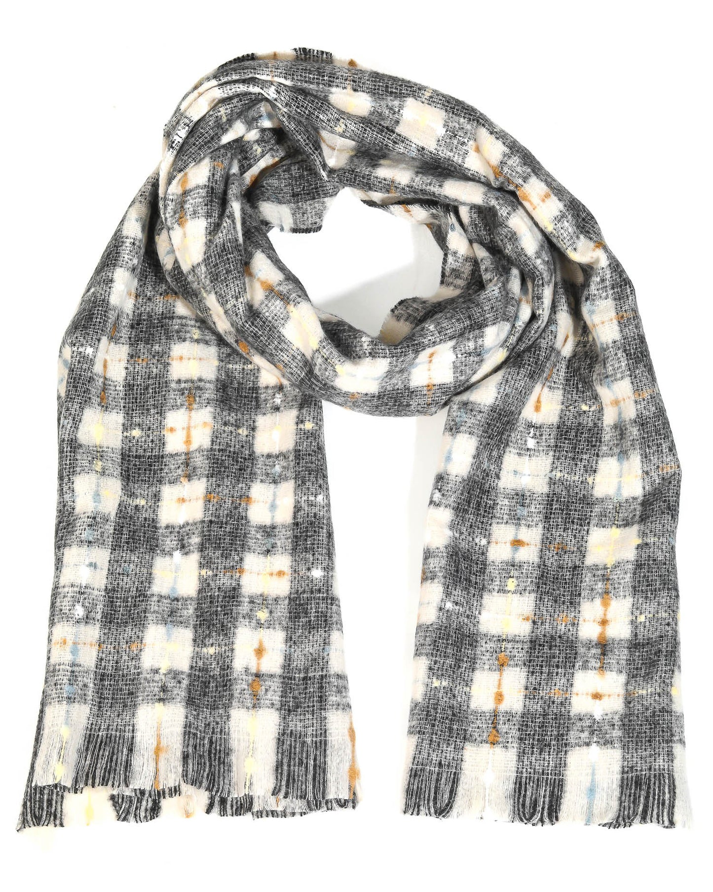 Checkered Plaid Oblong Fashion Scarf (8852713505019)