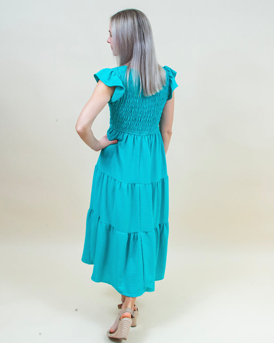Drifting to You Dress in Emerald (8327071957243)