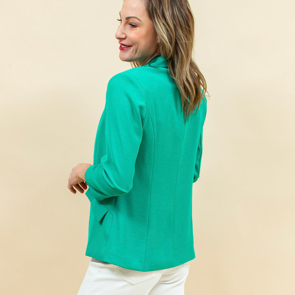 
                  
                    Monday Mood Blazer in Emerald Green (8955097121019)
                  
                