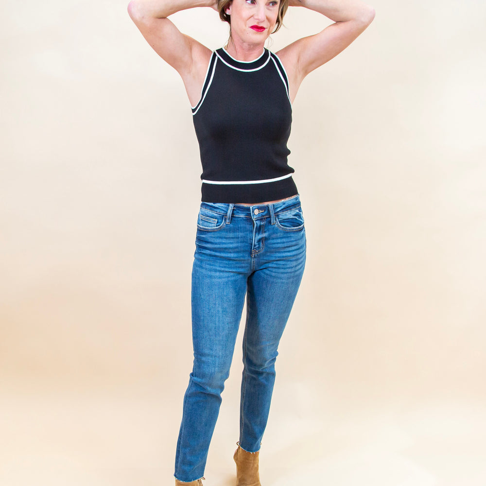 
                  
                    Hold The Line Halter Tank in Black (8955542962427)
                  
                