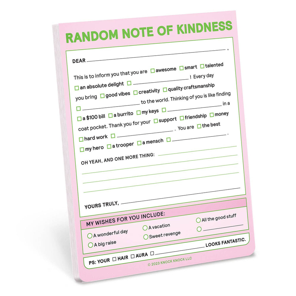 Random Note of Kindness Nifty Note Pad (Pastel Version) (8907322884347)