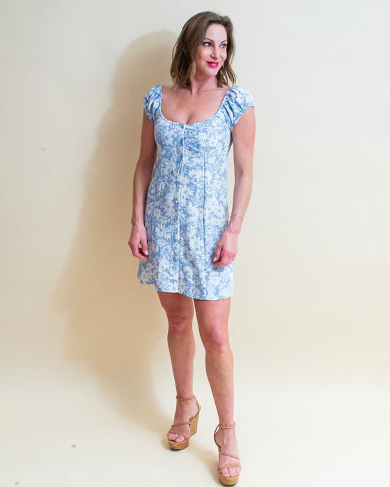 Smell the Flowers Dress in Chambray (8327072055547)