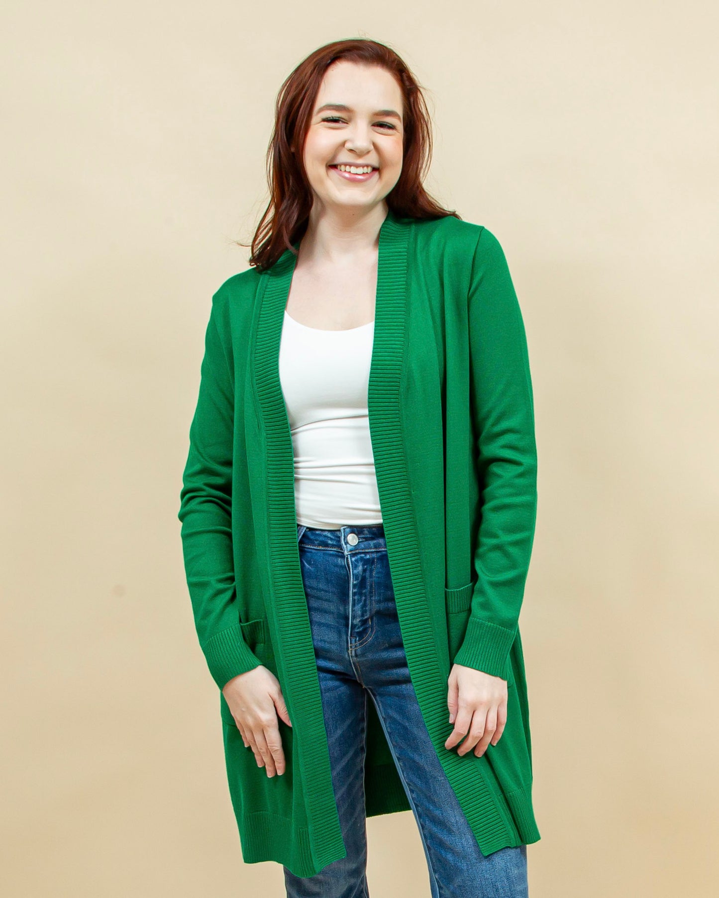 Lucky Layers Cardigan in Green (8941296124155)